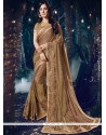 Faux Chiffon Gold Patch Border Work Classic Saree