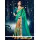 Faux Georgette Embroidered Work Shaded Saree