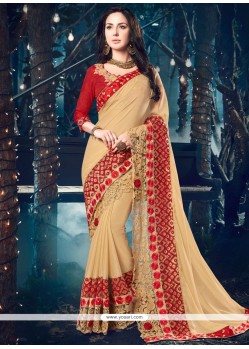 Embroidered Work Saree