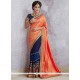 Faux Georgette Resham Work Half N Half Designer Saree