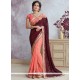 Patch Border Work Faux Georgette Designer Half N Half Saree