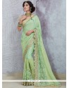 Art Silk Patch Border Work Classic Saree