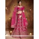 Art Silk Hot Pink Zari Work Lehenga Choli