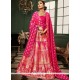 Banarasi Silk Hot Pink Weaving Work Lehenga Choli