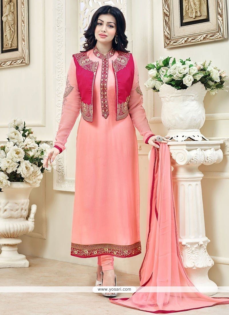 Buy Ayesha Takia Pink Jacket Style Suit | Designer Salwar Suits