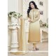 Ayesha Takia Embroidered Work Beige And Cream Jacket Style Suit