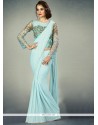 Blue Cutdana Work Designer Saree