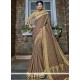 Beige Banarasi Silk Traditional Designer Saree