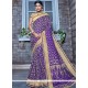 Purple Woven Work Traditional Designer Saree