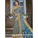 Banarasi Silk Blue Designer Traditional Saree