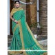 Banarasi Silk Sea Green Designer Traditional Saree