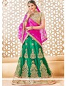 Net Patch Border Work Lehenga Choli