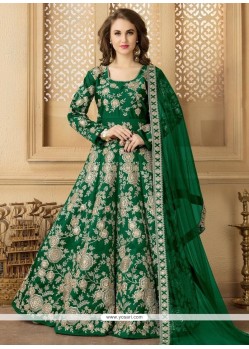 Green Floor Length Anarkali Suit