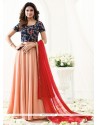 Jennifer Winget Embroidered Work Floor Length Anarkali Suit