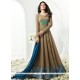 Jennifer Winget Embroidered Work Brown Faux Georgette Floor Length Anarkali Suit