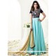 Jennifer Winget Blue Floor Length Anarkali Suit