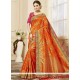 Patch Border Work Jacquard Designer Traditional Saree