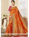 Patch Border Work Jacquard Designer Traditional Saree