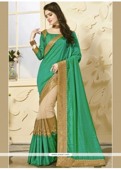 Art Silk Patch Border Work Traditional Designer Saree