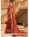 Multi Colour Print Work Faux Georgette Printed Saree