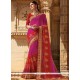 Faux Georgette Embroidered Work Printed Saree