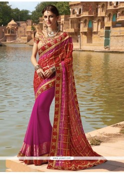 Faux Georgette Print Work Printed Saree