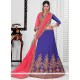 Resham Work Blue Art Silk Lehenga Choli