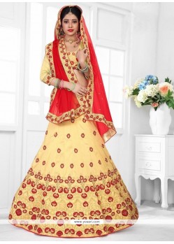 Zari Work Art Silk Lehenga Choli