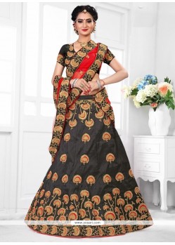 Black Art Silk Lehenga Choli