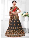 Black Art Silk Lehenga Choli