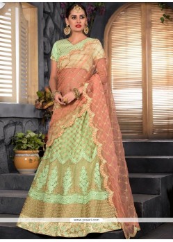 Net Green Lehenga Choli