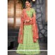 Green Zari Work Lehenga Choli