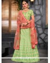 Green Zari Work Lehenga Choli