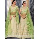 Cream Embroidered Work Net Lehenga Choli