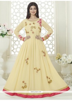 Ayesha Takia Cream Floor Length Anarkali Suit