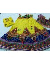 Yellow And Blue Chaniya Choli For Navratri