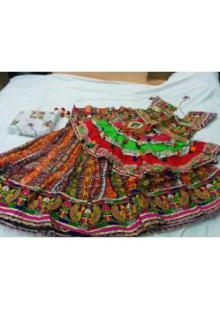 Cotton Multi Shaded Designer Ghagra Choli