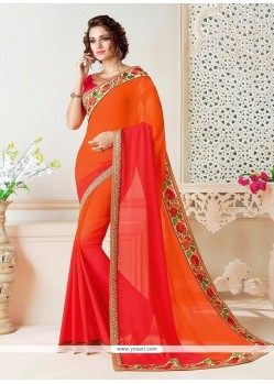 Lace Work Shaded Saree