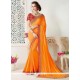 Lace Art Silk Designer Traditional Saree In Orange