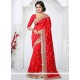 Art Silk Patch Border Work Traditional Saree