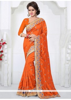 Orange Traditional Designer Saree