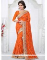 Orange Traditional Designer Saree