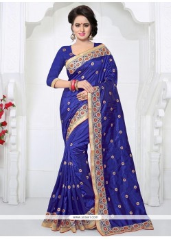 Embroidered Work Art Silk Designer Traditional Saree