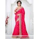 Hot Pink Embroidered Work Designer Traditional Saree