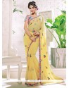 Faux Georgette Resham Work Classic Saree