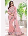 Faux Georgette Resham Work Saree