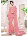 Embroidered Work Faux Georgette Classic Designer Saree