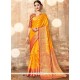 Banarasi Silk Yellow Designer Traditional Saree