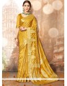 Mustard Designer Traditional Saree