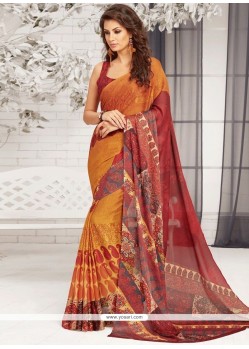 Print Work Printed Saree